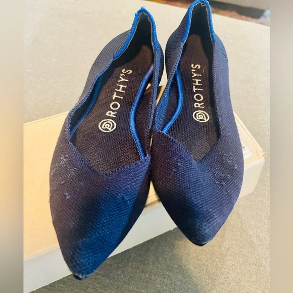 Rothy's Women's The Point Navy Flats - Picture 2 of 9
